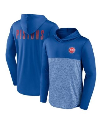 Fanatics - Men's Royal Detroit Pistons Iconic Defender Lightweight Pullover Hoodie