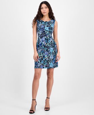Connected - Women's Floral-Print Fit & Flare Dress