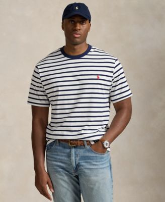 Polo Ralph Lauren - Men's Big & Tall Striped Jersey Crewneck T-Shirt