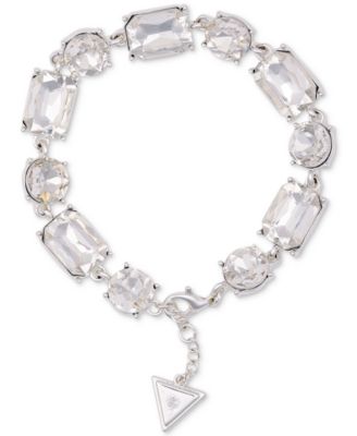 GUESS - Silver-Tone Mixed Rhinestone Flex Bracelet