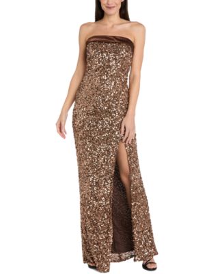 Morgan & Company - Women's Sequined Strapless Gown