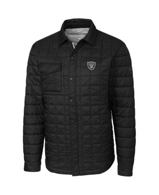 Cutter & Buck - Men's Black Las Vegas Raiders Rainier Shirt Jacket