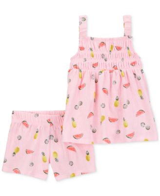 Carter's - Toddler Girls Watermelon-Print Tank Top & Shorts, 2 Piece Set
