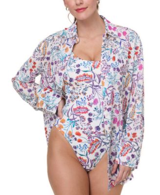 Andie - Women's The Coastal Oversized Button-Up Swim Cover-Up