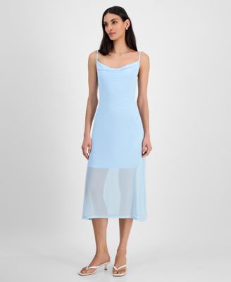 Bar III - Women's Mesh Midi Slip Dress