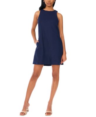 MSK - Petite Sleeveless Round-Neck Shift Dress