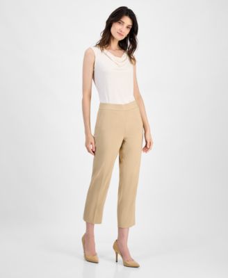 Kasper - Women's Stretch Twill Pull-On Cropped Pants