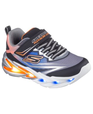 Skechers - Little Kids S Lights: Flex-Glow Ultra Fastening Strap Light-Up Casual Sneakers from Finish Line