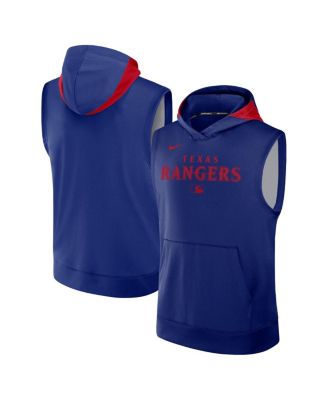 Nike - Men's Royal Texas Rangers Authentic Collection Performance Sleeveless Pullover Hoodie