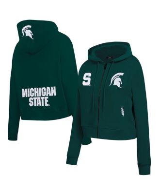 Pro Standard - Women's&nbsp;Green Michigan State Spartans Game Day Sequin Full-Zip Hooded Jacket