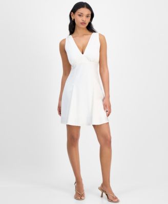 Bar III - Women's V-Neck Sleeveless A-Line Dress, Exclusively at Macy's