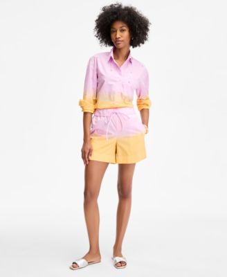 On 34th - Women's Ombr&eacute; Drawstring Shorts