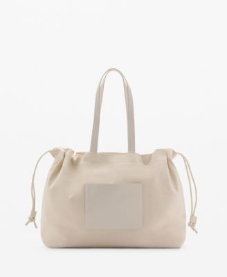 MANGO - Women's Leather-Blend Shopper Bag