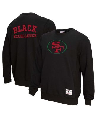 Mitchell & Ness - Men's and Women's  Black San Francisco 49ers Black Excellence Collection Icon Pullover Sweatshirt