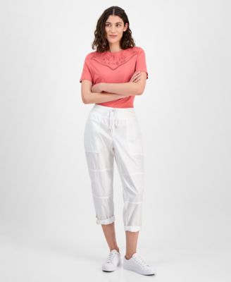 Nautica Jeans - Women's Cotton Roll-Tab Utility Pants