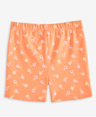 First Impressions - Baby Girls Simple Floral-Print Biker Shorts