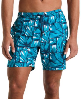Original Penguin - Men's Agave-Print Tile Swim Shorts