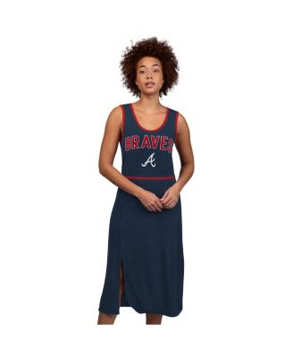 G-III 4Her by Carl Banks - Women's Navy Atlanta Braves Center Field Maxi Dress