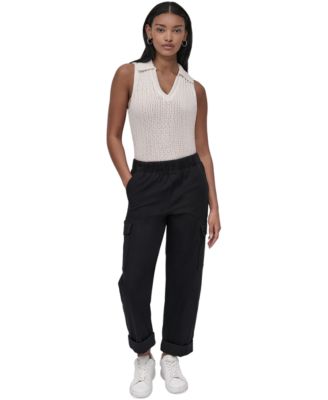 DKNY Jeans - Women's High-Rise Pull-On Cargo Pants