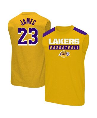 Profile - Men's LeBron James Gold Los Angeles Lakers Big Tall Player Muscle Tank