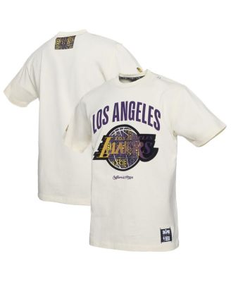 Two Hype - Men's Cream Los Angeles Lakers Culture Hoops Collection Premium T-Shirt
