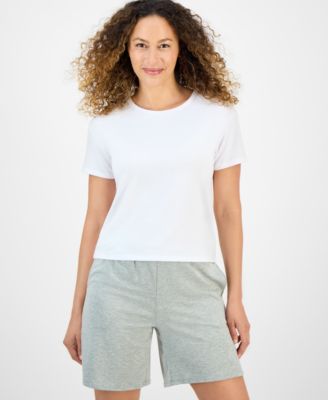 Style & Co - Petite French Terry Short-Sleeve T-Shirt, Exclusively at Macy's