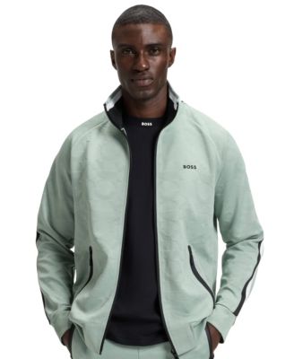 Hugo Boss - BOSS by  Men's Circle-Jacquard Zip-Up Sweatshirt