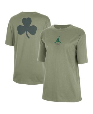 Jordan - Women's Green Boston Celtics Courtside Statement Edition Boyfriend T-Shirt