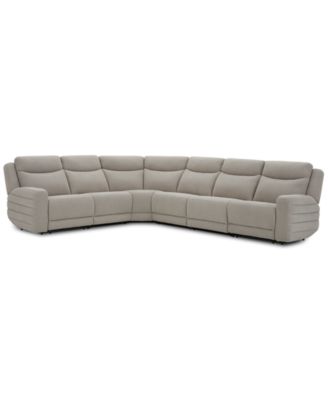 Furniture - Kristyan 6-Pc. Fabric Sectional with 2 Power Motion Chairs