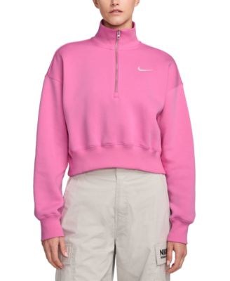 Nike - Sportswear Women's Phoenix Fleece Quarter-Zip Cropped Sweatshirt