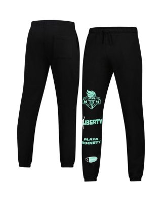Playa Society - Men's and Women's Black New York Liberty Fleece Sweatpants