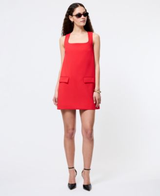 French Connection - Women's Whisper Square-Neck Sleeveless Mini Dress