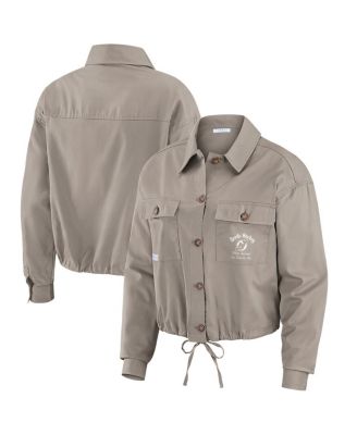 WEAR by Erin Andrews - Women's Gray New Jersey Devils Cinched Button-Up Jacket