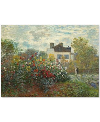 Trademark Global - Claude Monet 'The Artist's Garden In Argenteuil' Medium Canvas Wall Art