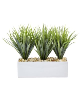 Nearly Natural - Vanilla Grass Artificial Plants in Rectangular Planter