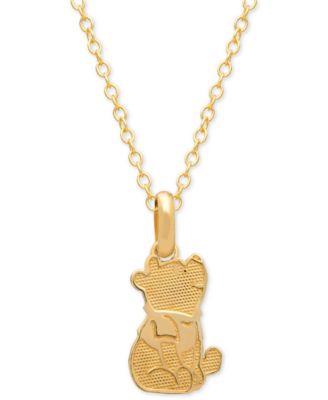 Disney - Children's Winnie the Pooh 15" Pendant Necklace in 14k Gold