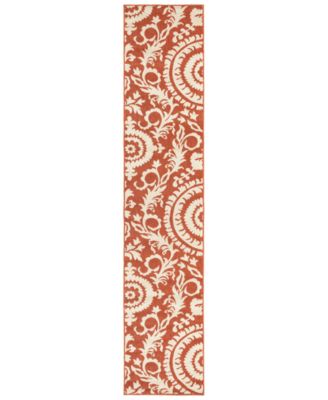 Livabliss - Alfresco ALF-9613 Rust 2'3" x 11'9" Runner Area Rug