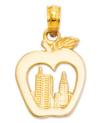 Macy's - 14k Gold Charm, New York Skyline in Apple Charm