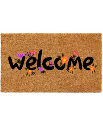 Home & More - Spring Welcome 17" x 29" Coir/Vinyl Doormat