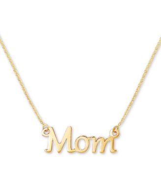 Macy's - Mom 18" Pendant Necklace in 10k Gold