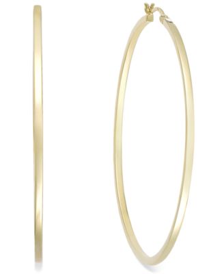Macy's - Square Tube Hoop Earrings in 14k Gold Vermeil or Sterling Silver