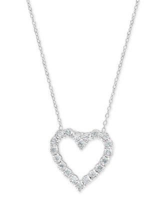 EFFY Collection - Diamond Heart 18" Pendant Necklace (1/4 ct. t.w.)