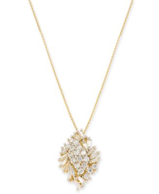 Wrapped in Love - Diamond Cluster Pendant Necklace (1 ct. t.w.) in 14k Gold