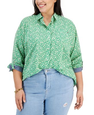 Tommy Hilfiger - Plus Size Cotton Printed Utility Shirt
