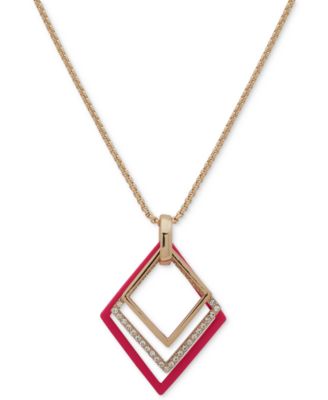 KARL LAGERFELD PARIS - Geometric Nested 36" Long Adjustable Pendant Necklace