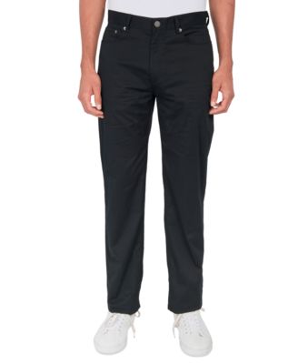 Society of Threads - Men's Classic Fit Black Solid 5 Pocket Pants