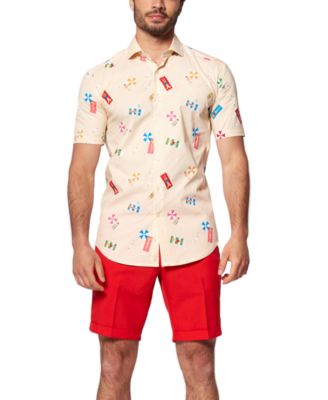 OppoSuits - Men's Short-Sleeve Beach Life Graphic Shirt