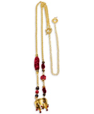 Nectar Nectar New York - 18k Gold-Plated Corazon del Fuego Long Pendant Necklace