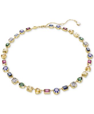 Swarovski - Gold-Tone Stilla Multicolor Crystal All Around Necklace