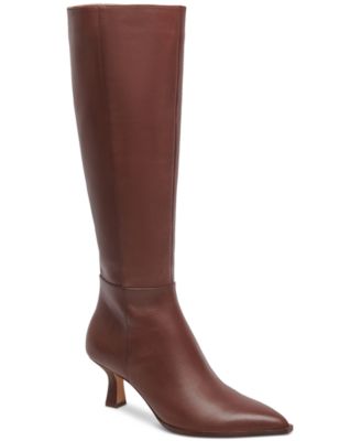 Dolce Vita - Women's Auggie Wide-Calf Pointed-Toe Kitten-Heel Tall Dress Boots